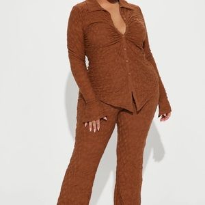 Liliana Brown Pant Set